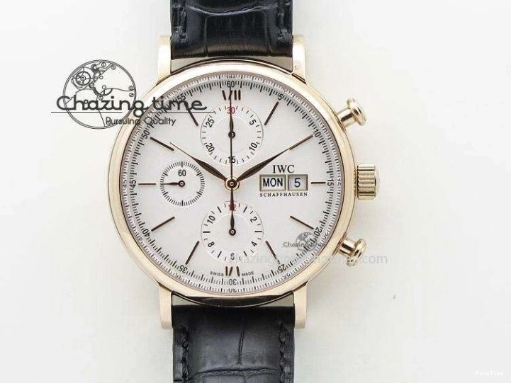 MIROTIME 0122 Portofino Automatic SS TWF 1:1 Best Edition Silver Dial Gold Markers on Brown Leather Strap A Bright 7203